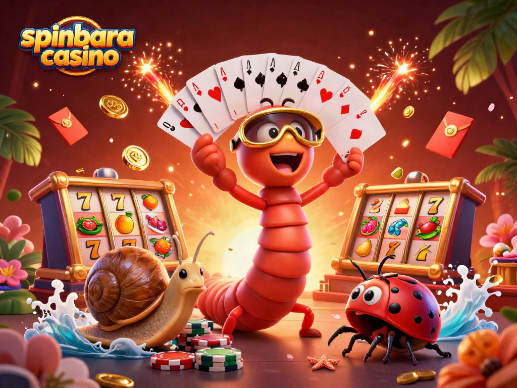Engage with spinbara casino's thrilling experience featuring a lively millipede dealer and high-stakes gaming.